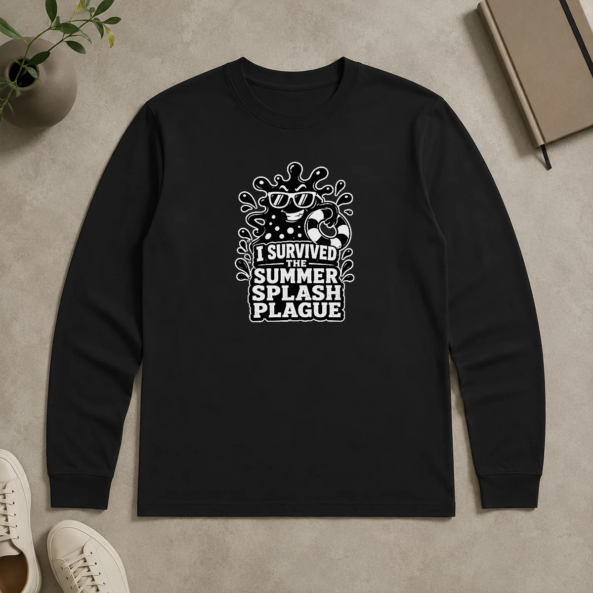 Awesome Good Summer Splash Plague Silhouette Long Sleeve Shirt Awesome Good Summer Splash Plague Silhouette Long Sleeve Shirt