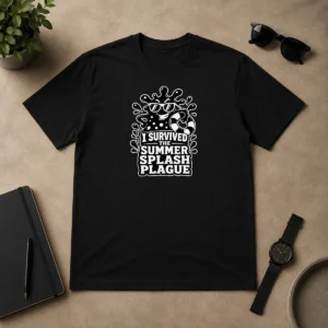 Awesome Good Summer Splash Plague Silhouette t shirt in classic fit, featuring vibrant summer splash design
