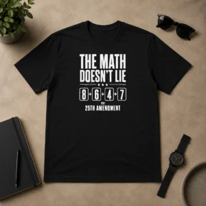 Awesome Hot The Math Doesn'T Lie 8647 25th Amendment t shirt in black crew neck cotton fabric