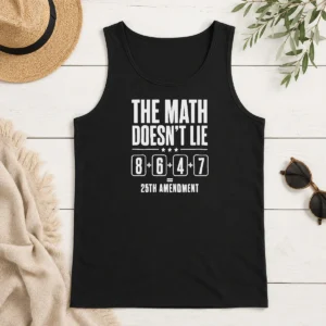 Awesome Hot The Math Doesn'T Lie 8647 25th Amendment Tank Top in black, sleeveless casual wear