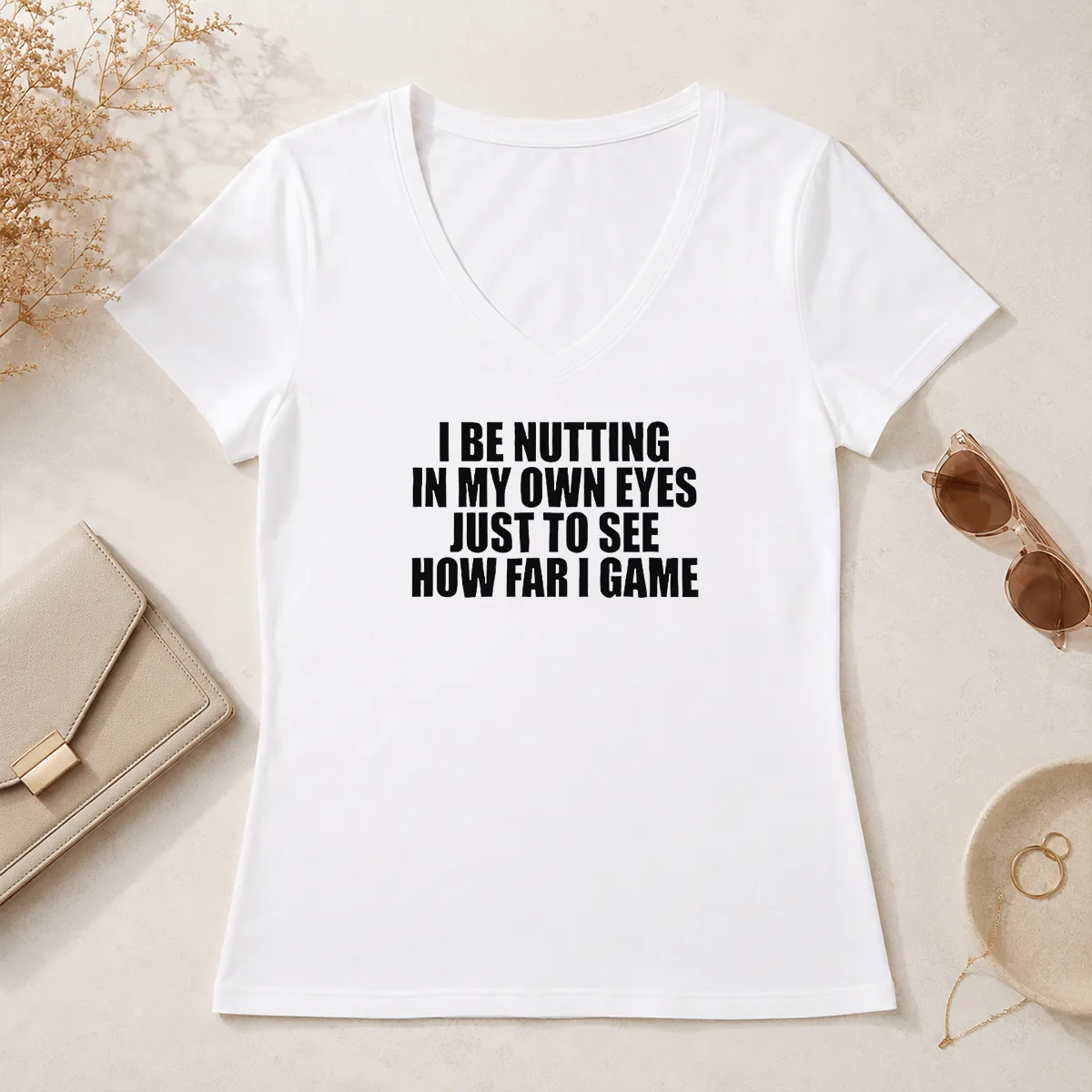 Awesome I Be Nutting In My V-Neck Shirt Awesome I Be Nutting In My V-Neck Shirt