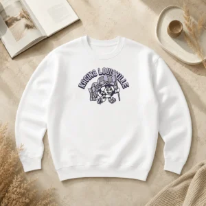 Awesome Kid'S Racing Louisville Soccer Player Grey Sweater