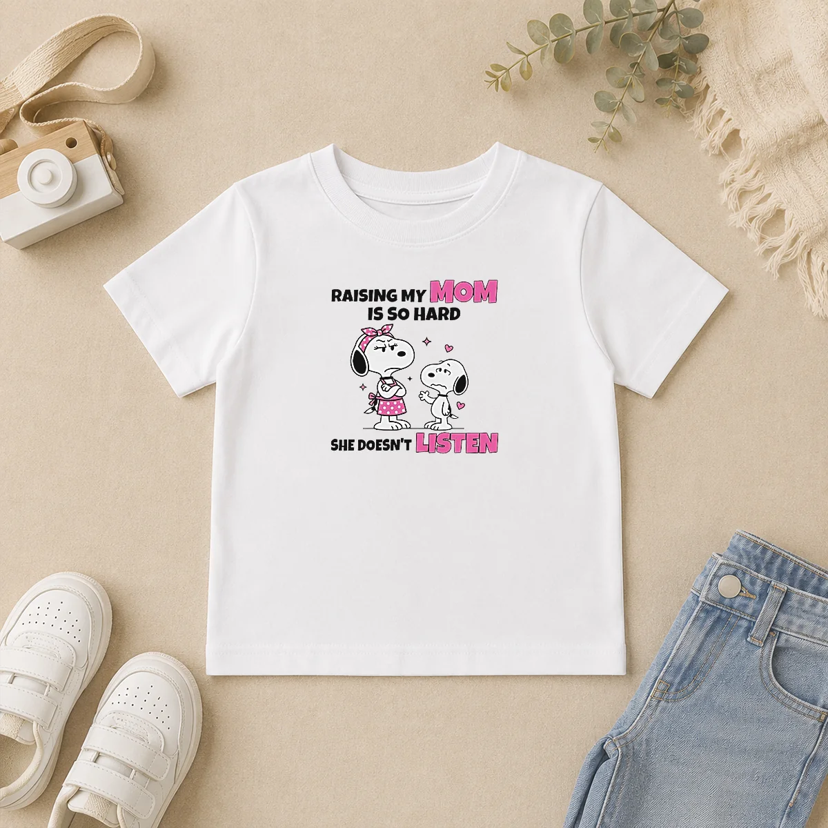 Awesome Snoopy Belle Peanuts Raising My Mom Is So Hard She Doesn'T Listen Kids T Shirt Awesome Snoopy Belle Peanuts Raising My Mom Is So Hard She Doesn'T Listen Kids T-Shirt