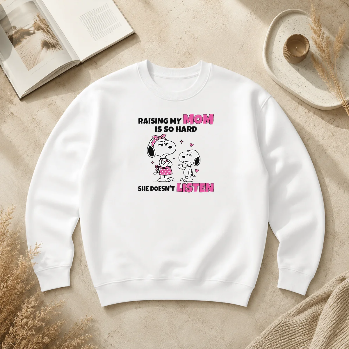 Awesome Snoopy Belle Peanuts Raising My Mom Is So Hard She Doesn'T Listen Sweater Awesome Snoopy Belle Peanuts Raising My Mom Is So Hard She Doesn'T Listen Sweater