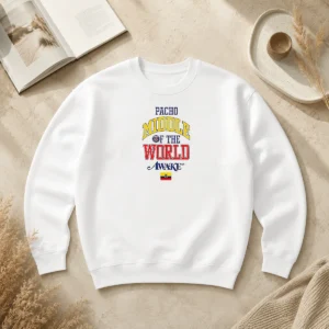 Awesome William Pacho Paris Saint Germain Middle Of The World Awake NY Ecuador sweater in dark color with bold graphic print