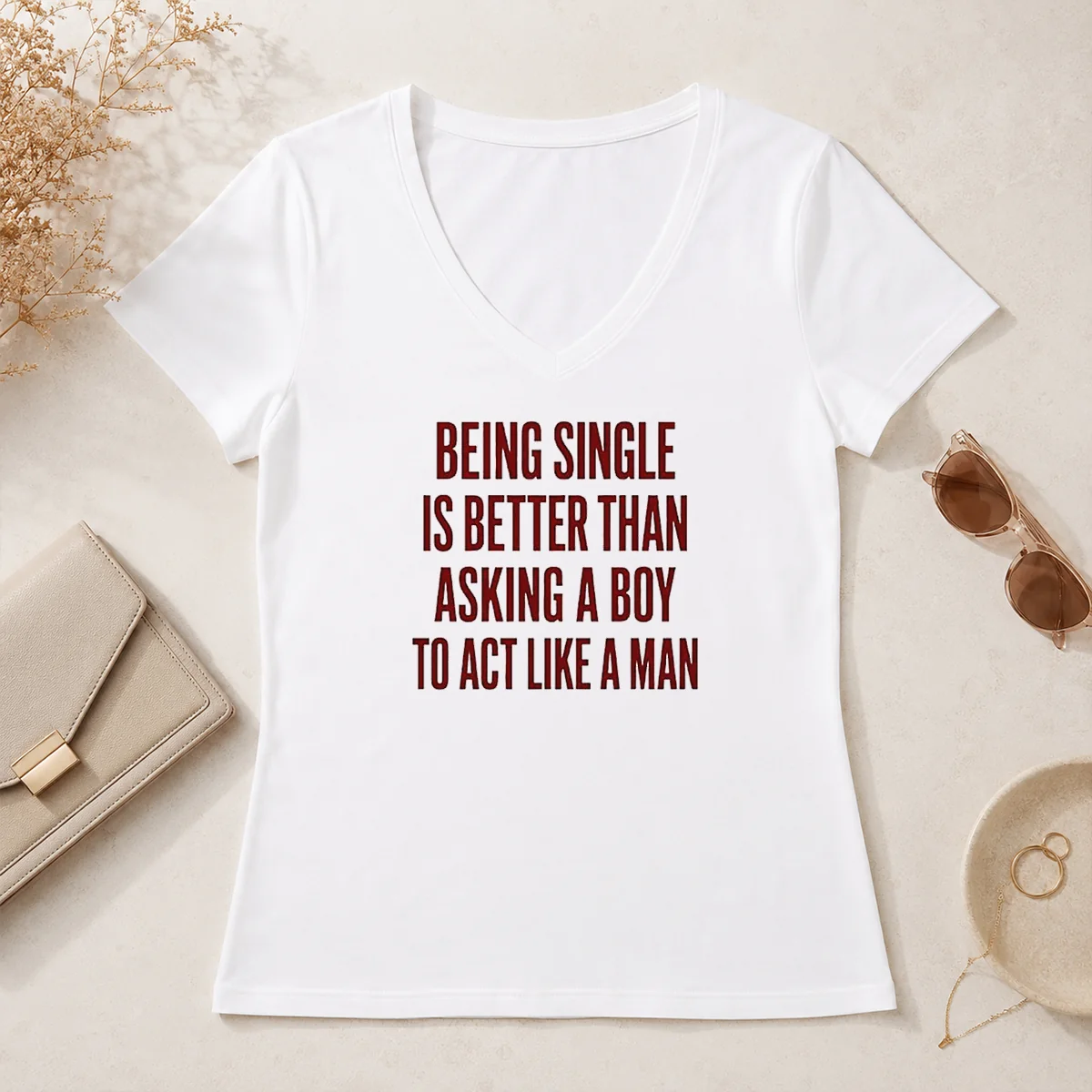 Funny Being Single Is Better Than V-Neck Shirt Funny Being Single Is Better Than V-Neck Shirt