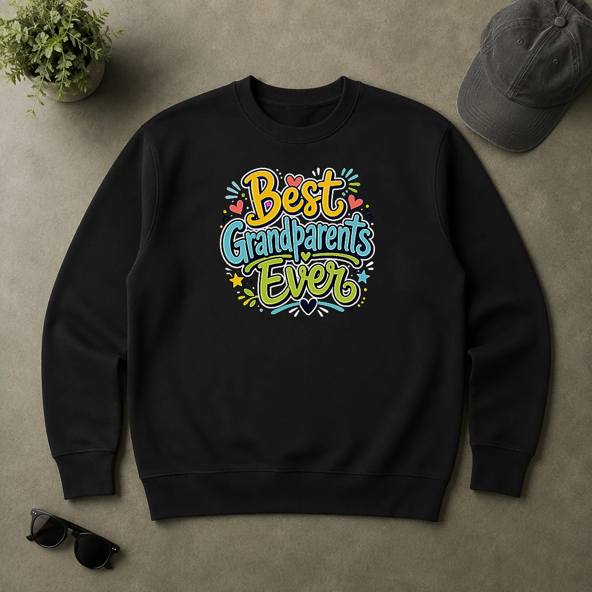 Funny Best Grandparents Ever Doodle Typography Sweater Funny Best Grandparents Ever Doodle Typography Sweater