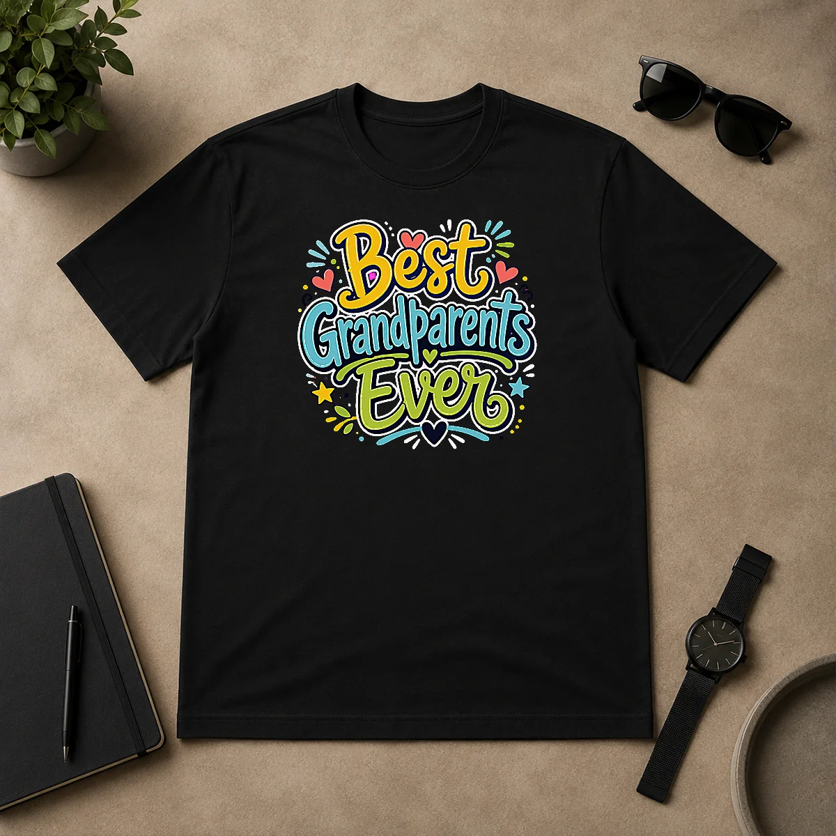Funny Best Grandparents Ever Doodle Typography Shirt Funny Best Grandparents Ever Doodle Typography Shirt