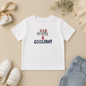 Funny Hot Red White And Godlight Patriotic Kids T-Shirt