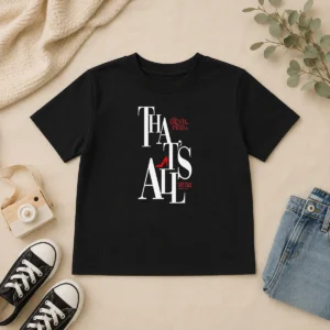 Funny Miranda Priestly Quote That'S All The Devil Wears Prada Red Heel kids t shirt in red with bold graphic and text