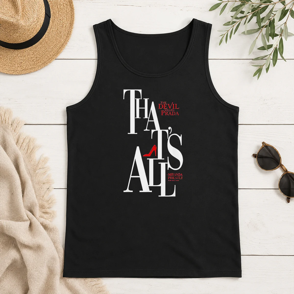 Funny Miranda Priestly Quote That'S All The Devil Wears Prada Red Heel Tank Top Funny Miranda Priestly Quote That'S All The Devil Wears Prada Red Heel Tank Top