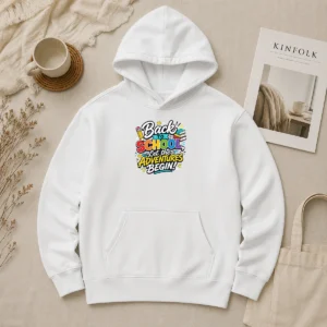 Funny Nice Back To School Adventures Typography Hoodie