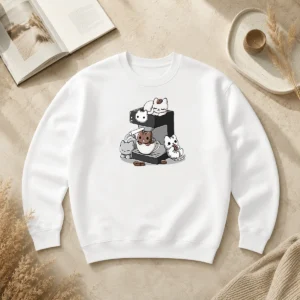 Funny Nice Cat Coffee Machine Sweater