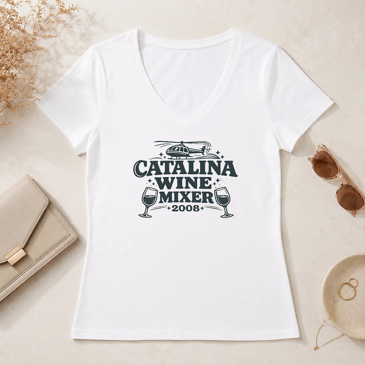 Funny Official Catalina Wine Mixer V-Neck Shirt Funny Official Catalina Wine Mixer V-Neck Shirt