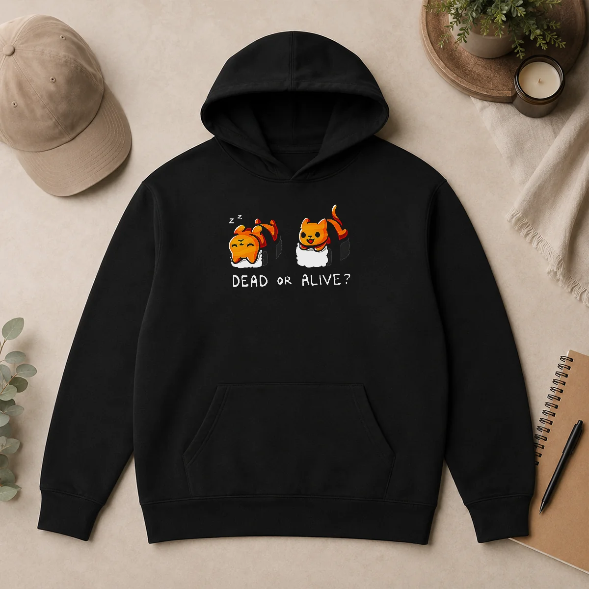 Funny Original Sushicat Dead Or Alive Hoodie Funny Original Sushicat Dead Or Alive Hoodie