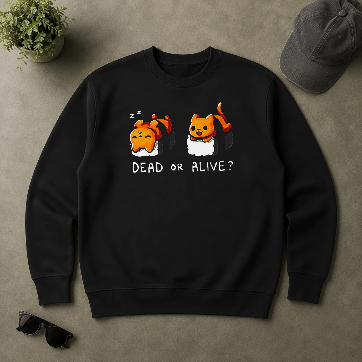 Funny Original Sushicat Dead Or Alive Sweater Funny Original Sushicat Dead Or Alive Sweater