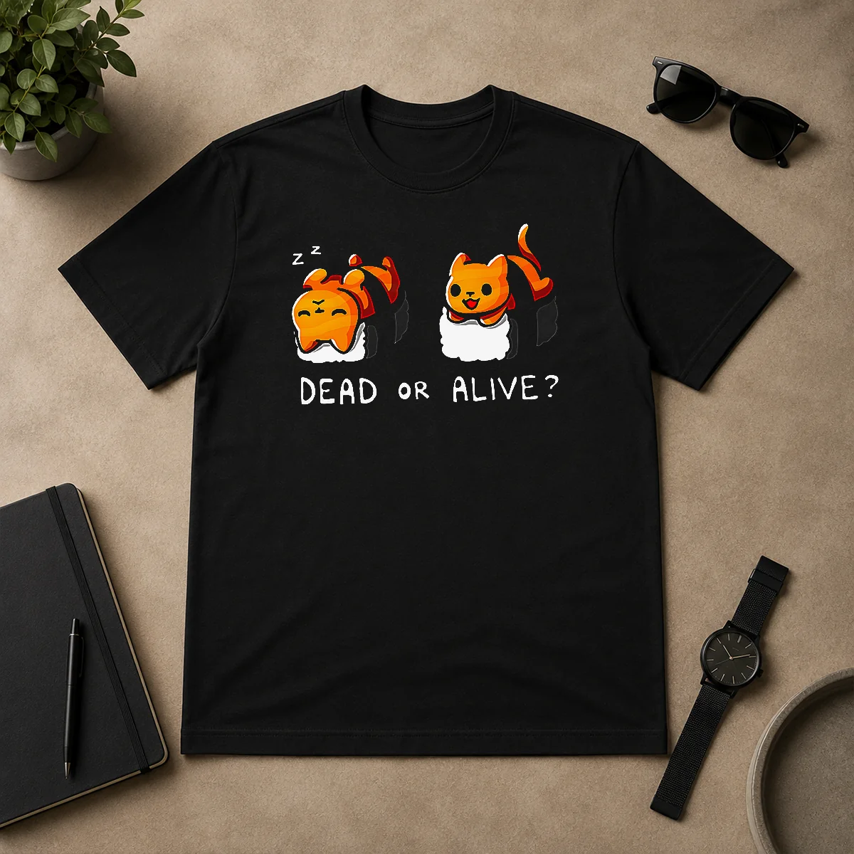 Funny Original Sushicat Dead Or Alive Shirt Funny Original Sushicat Dead Or Alive Shirt