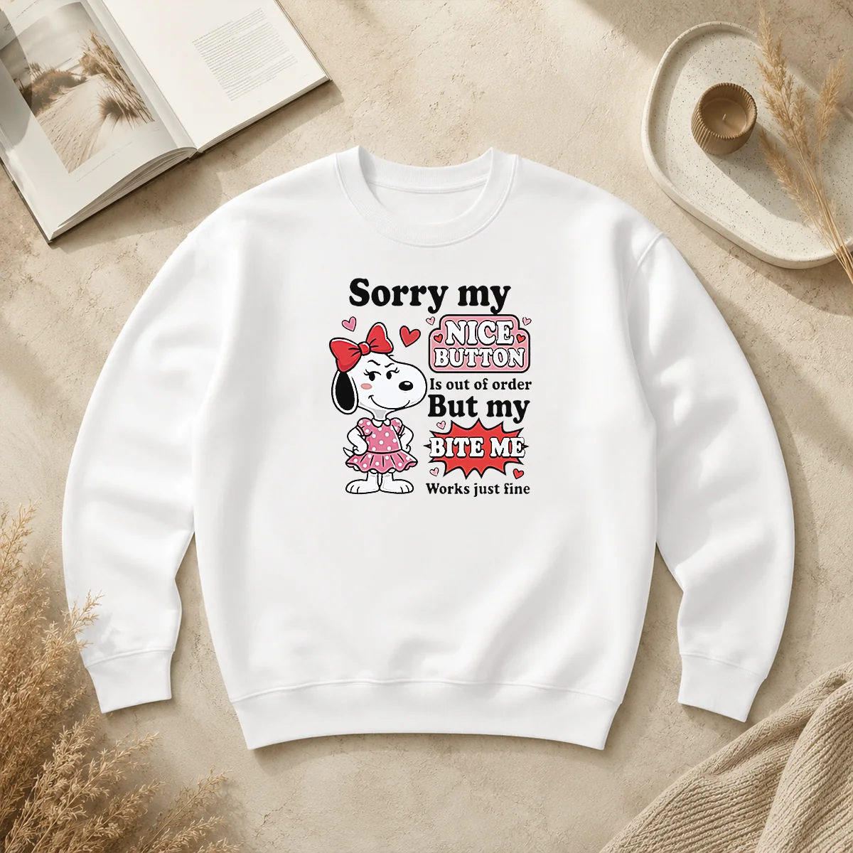 Funny Sorry My Nice Button Out Of Order But My Bite Me Works Just Fine Sweater Funny Sorry My Nice Button Out Of Order But My Bite Me Works Just Fine Sweater