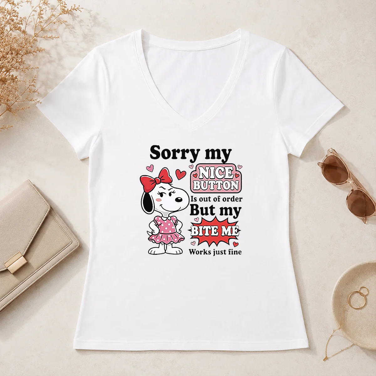 Funny Sorry My Nice Button Out V-Neck Shirt Funny Sorry My Nice Button Out V-Neck Shirt