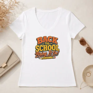 Good Back To School Vintage Typography For Proud Students V-Neck Shirt