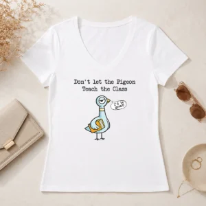 Good Dont Let The Pigeon Teach The Class V-Neck Shirt