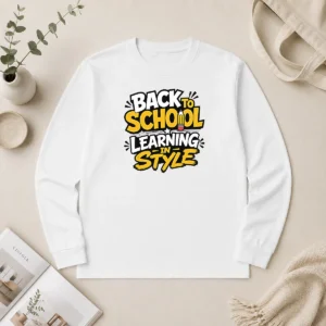 Good Official Back To School Learning In Style Silhouette Long Sleeve Shirt