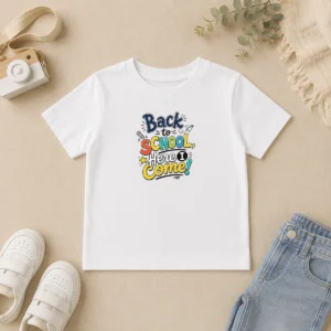 Good Premium Back To School Here I Come Line Art Kids T-Shirt