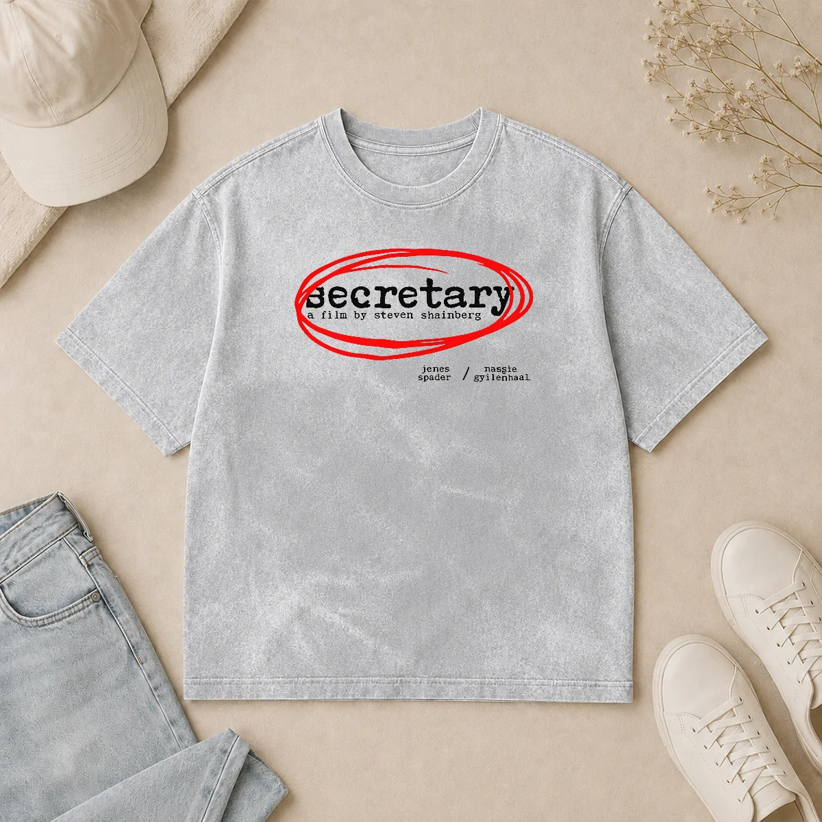 Happy Official Secretary A Film By Steven Shainberg Washed T Shirt Happy Official Secretary A Film By Steven Shainberg Washed T-Shirt