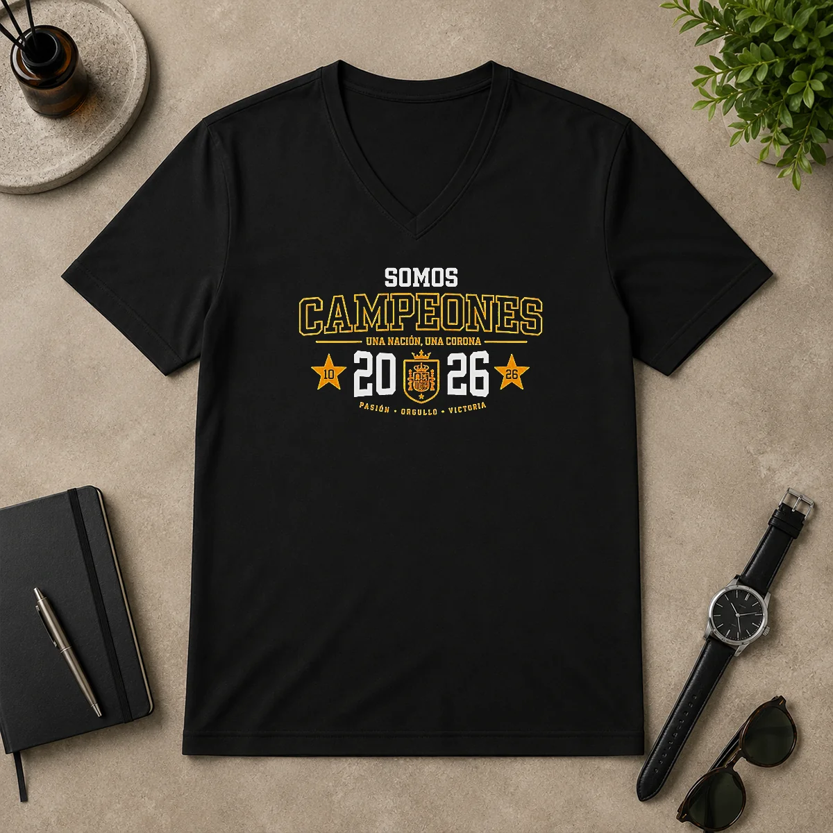 Hot Awesome Somos Campeones Una NacióN V-Neck Shirt Hot Awesome Somos Campeones Una NacióN V-Neck Shirt