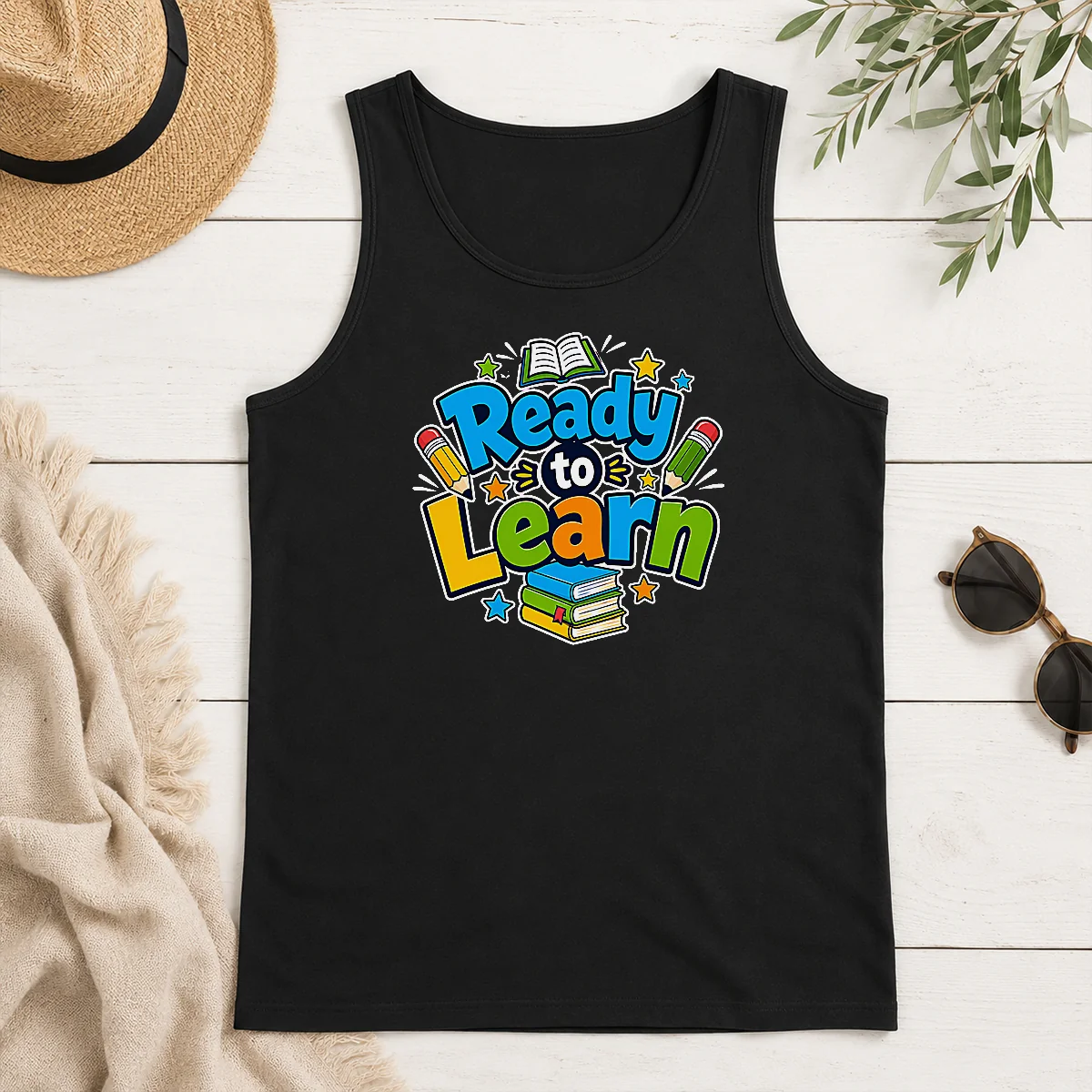 Hot Back To School Ready To Learn Typography Tank Top Hot Back To School Ready To Learn Typography Tank Top