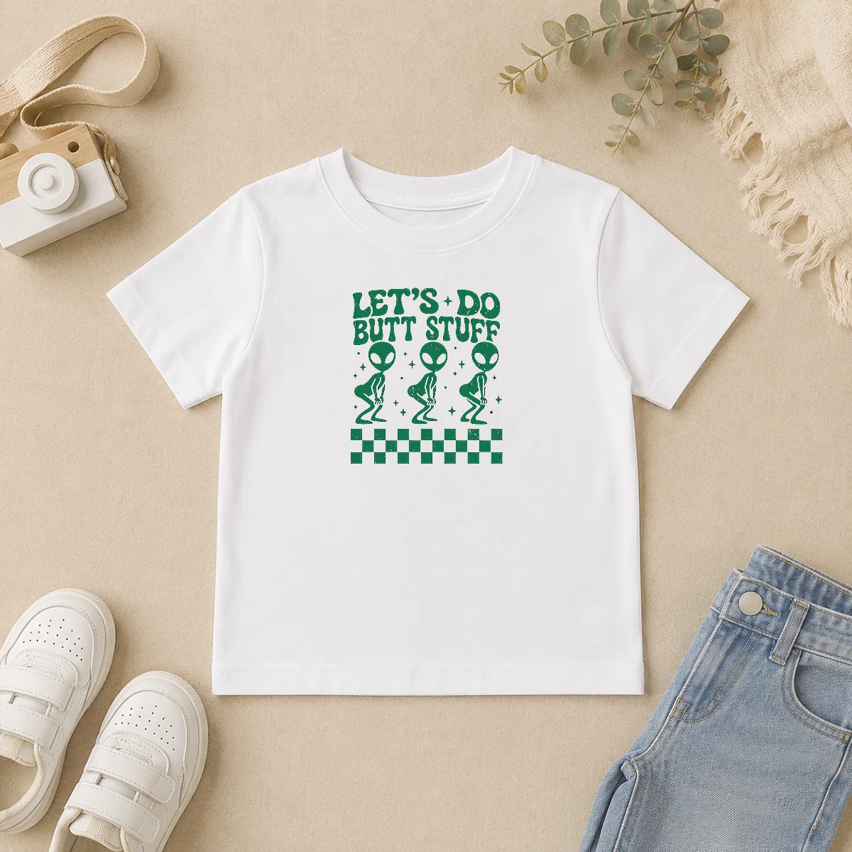 Hot Funny Aliens Let'S Do Butt Stuff Checkerboard Novelty Meme Kids T Shirt Hot Funny Aliens Let'S Do Butt Stuff Checkerboard Novelty Meme Kids T Shirt featuring colorful alien graphic on a comfortable kids tee