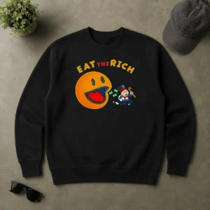 Hot Funny Pac Man Eat The Rich Sweater
