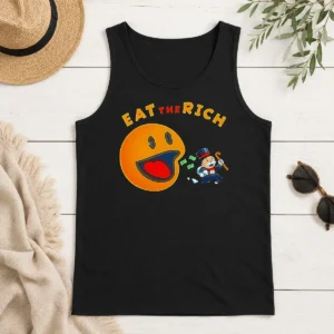 Hot Funny Pac Man Eat The Rich Tank Top