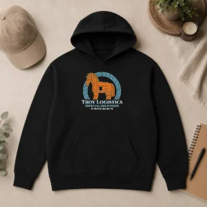Hot Funny Troy Logistics Especial Deliveries Since 1184 BC Hoodie