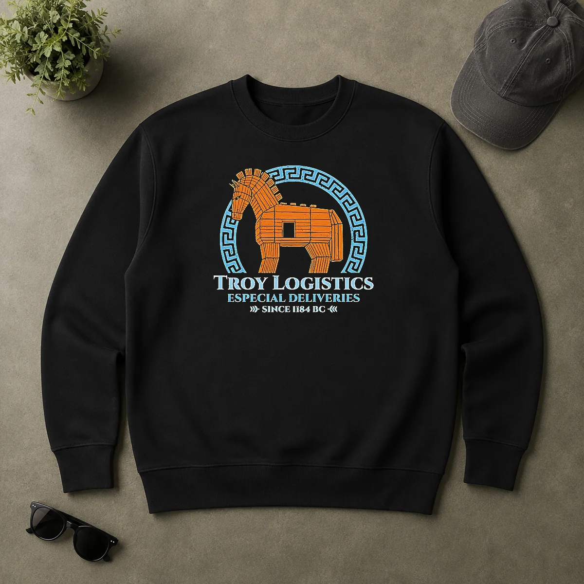 Hot Funny Troy Logistics Especial Deliveries Since 1184 BC Sweater Hot Funny Troy Logistics Especial Deliveries Since 1184 BC Sweater