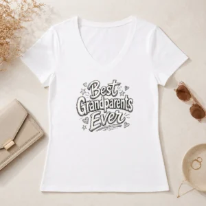 Hot Good Best Grandparents Ever Sketch For Grandparents Day V-Neck Shirt