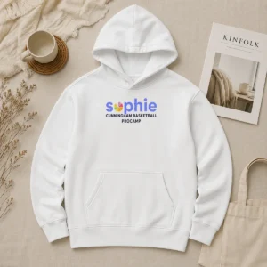 Hot Nice Sophie Cunningham Basketball Procamp Hoodie in black with front pocket and drawstring hood