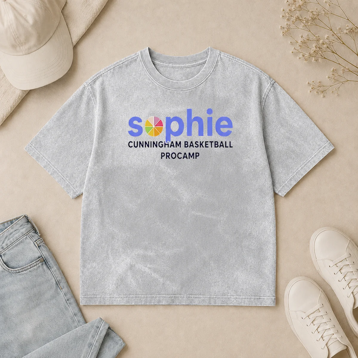 Hot Nice Sophie Cunningham Basketball Procamp Washed T Shirt Hot Nice Sophie Cunningham Basketball Procamp Washed T-Shirt