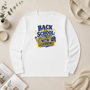 Hot Original Back To School Gear Up For Learning Retro Distressed Long Sleeve Shirt