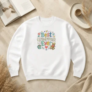 Hot Pretty Best Grandparents Ever Doodle For Family Love Sweater