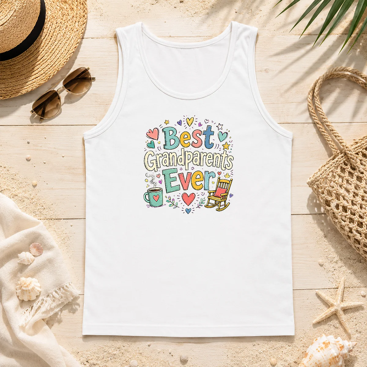 Hot Pretty Best Grandparents Ever Doodle For Family Love Tank Top Hot Pretty Best Grandparents Ever Doodle For Family Love Tank Top