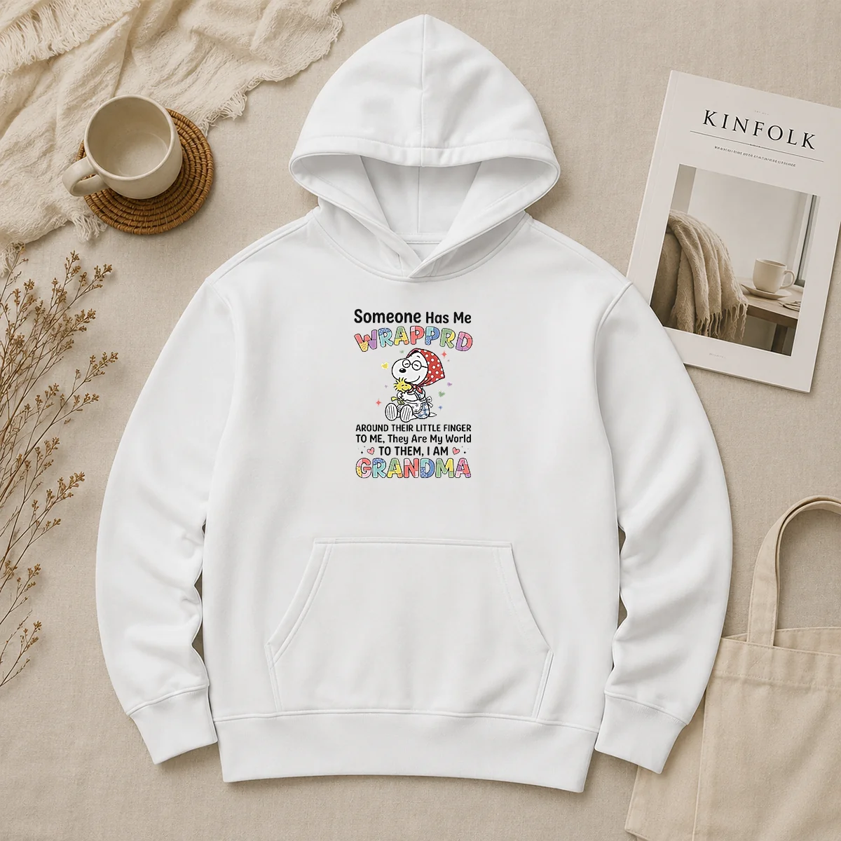 Hot Snoopy Woodstock Peanuts Someone Has Me Wrapprd Around Their Little Finger I Am Grandma Hoodie Hot Snoopy Woodstock Peanuts Someone Has Me Wrapprd Around Their Little Finger I Am Grandma Hoodie