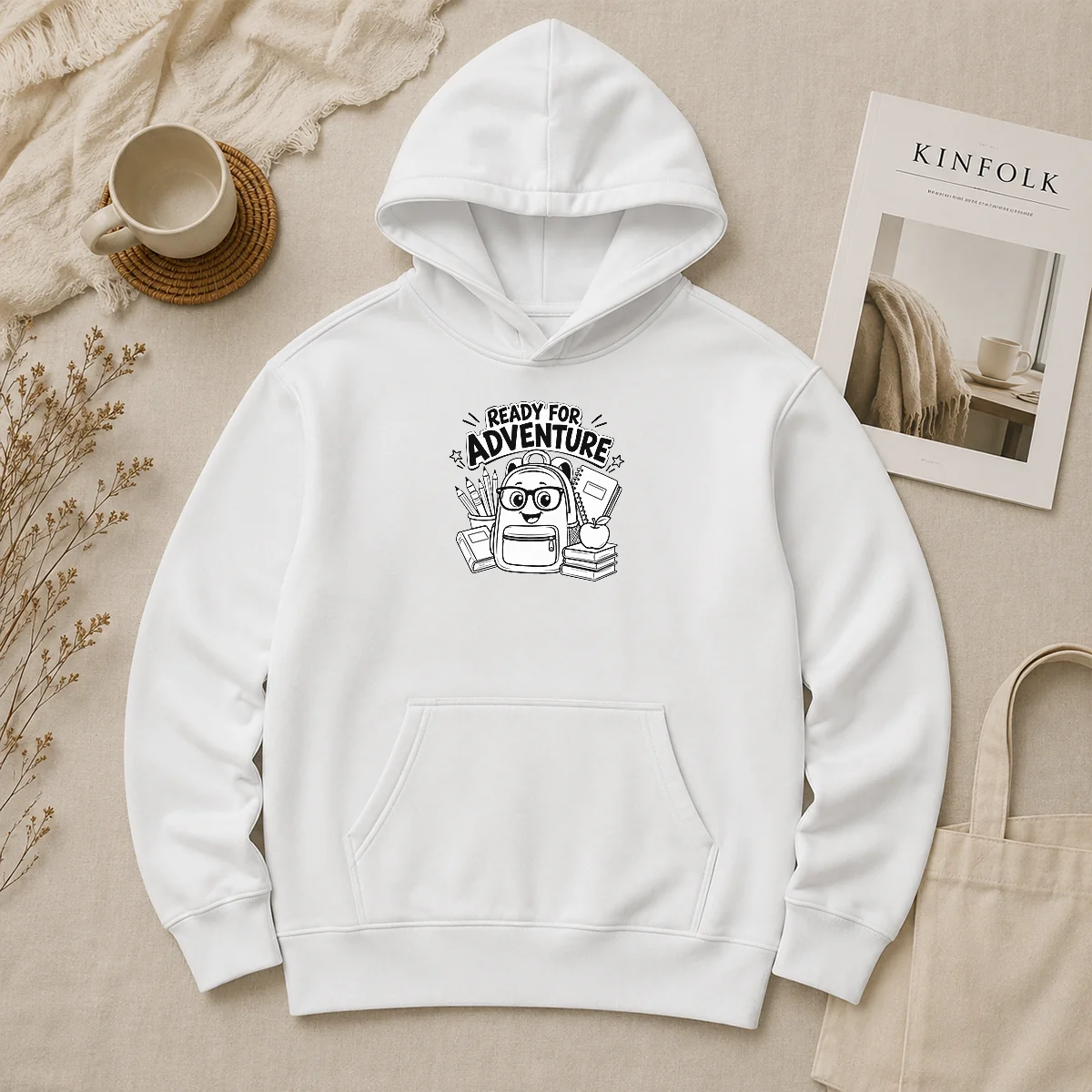 Hot Top Back To School Adventure Line Art Hoodie Hot Top Back To School Adventure Line Art Hoodie