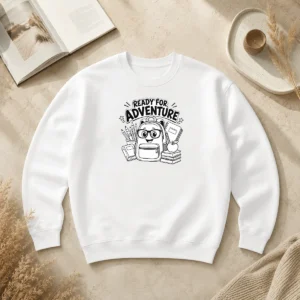 Hot Top Back To School Adventure Line Art Sweater
