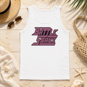 Hot Top Battle Snake Logo Text Tank Top
