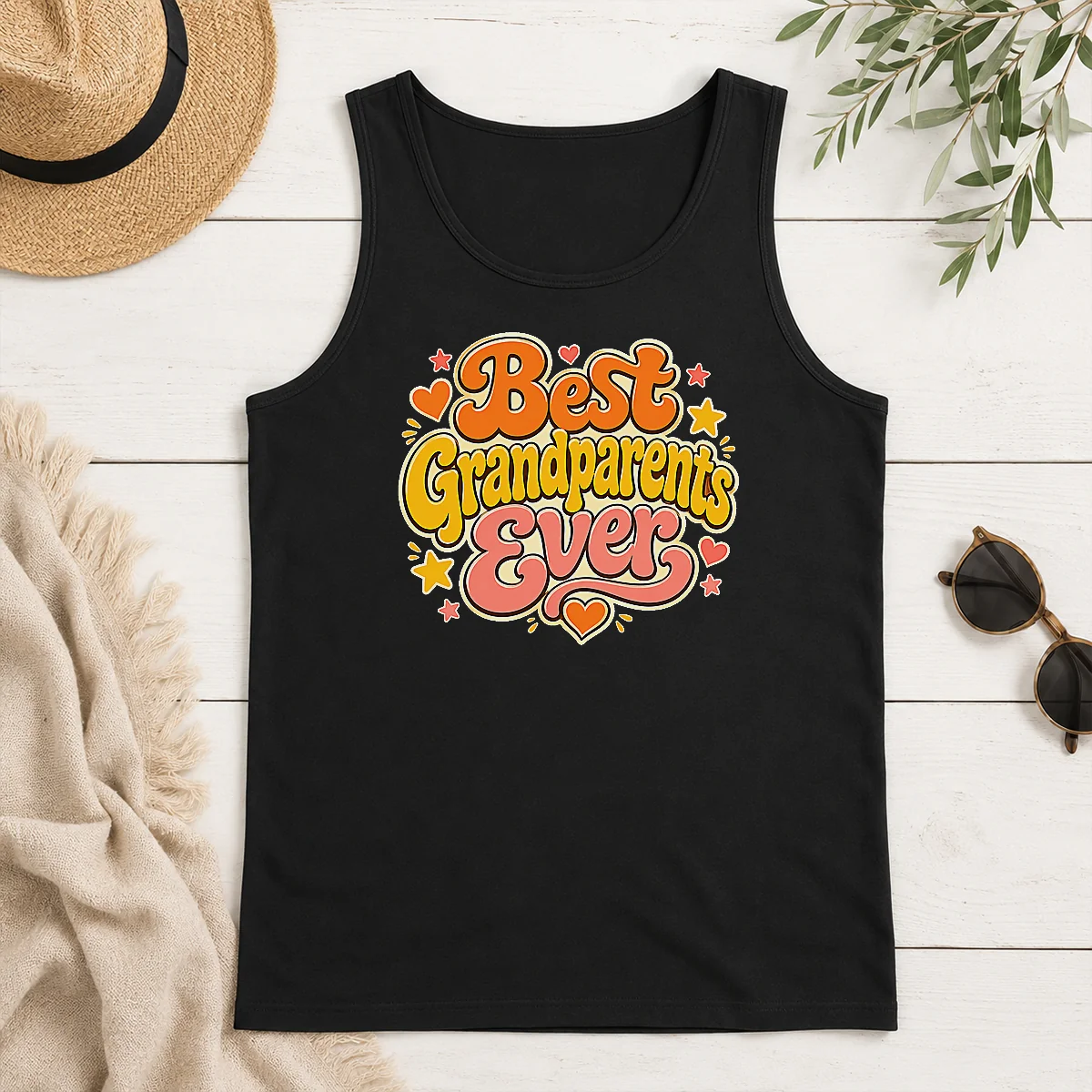Nice Best Grandparents Ever Groovy Retro Tank Top Nice Best Grandparents Ever Groovy Retro Tank Top