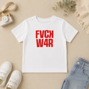 Nice Fvck W4r Protest Anti War Slogan Political Kids T-Shirt