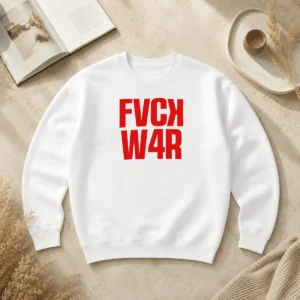Nice Fvck W4r Protest Anti War Slogan Political Sweater
