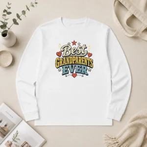 Nice Good Best Grandparents Ever Retro Distressed Long Sleeve Shirt