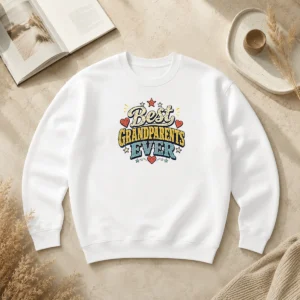 Nice Good Best Grandparents Ever Retro Distressed Sweater